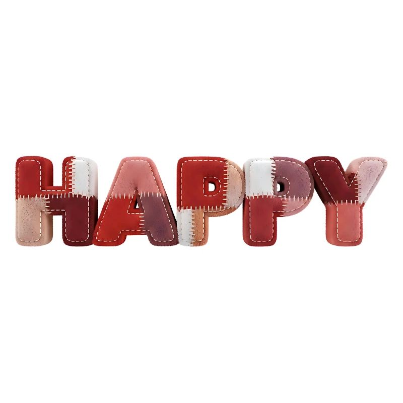 Happy Patchwork Design Stoffflicken Look