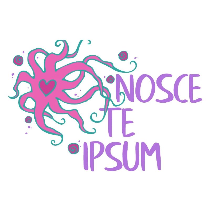 Heart Octopus - Nosce Te Ipsum - Latin 2