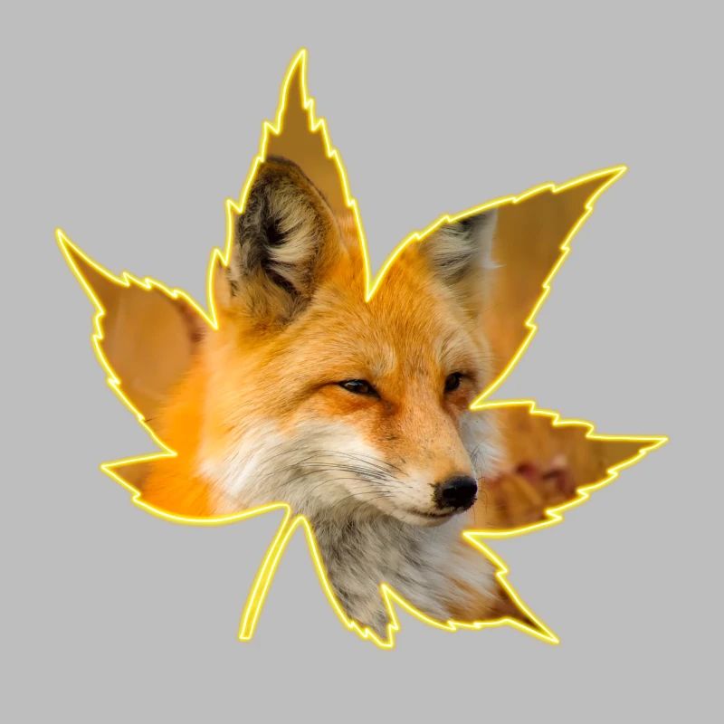 Fox leaf silhouette