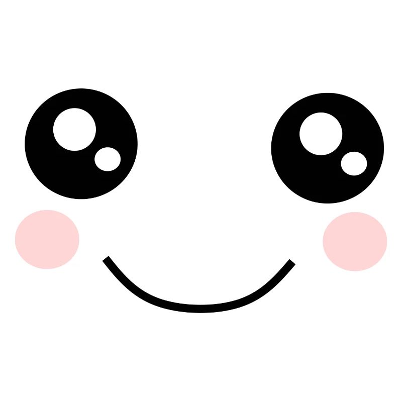 Kawaii, yeux, visage