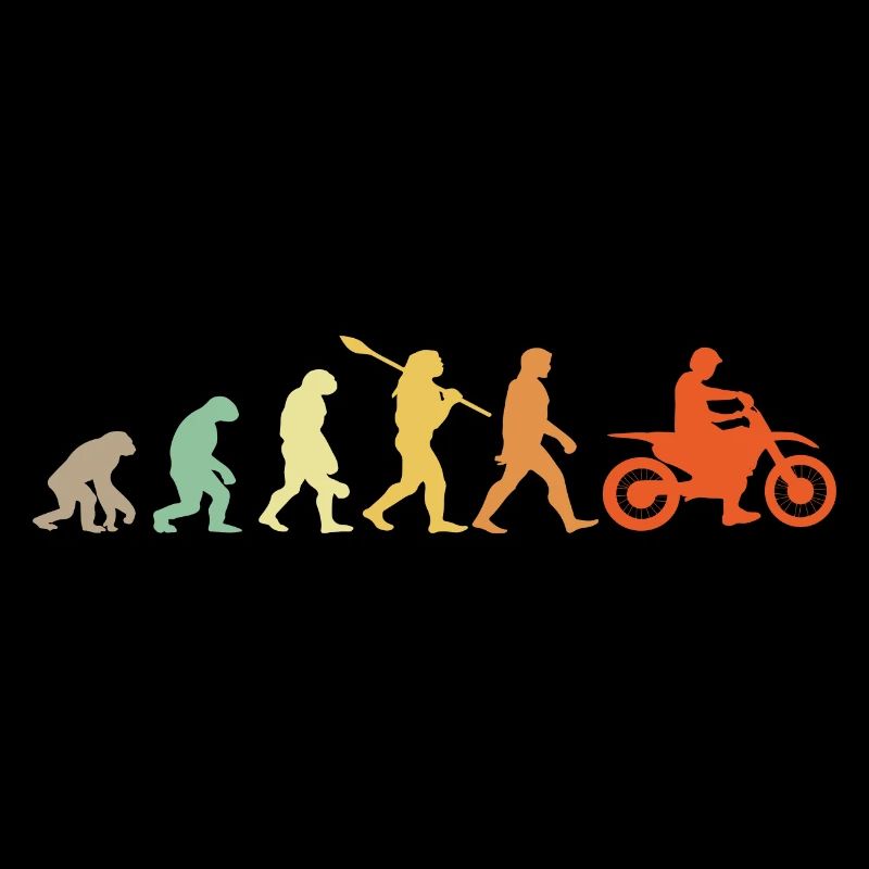 Evolution Motorradfahrer