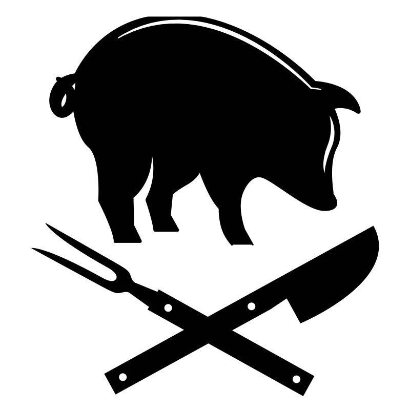 Grilling fork knife pig meat steak masters