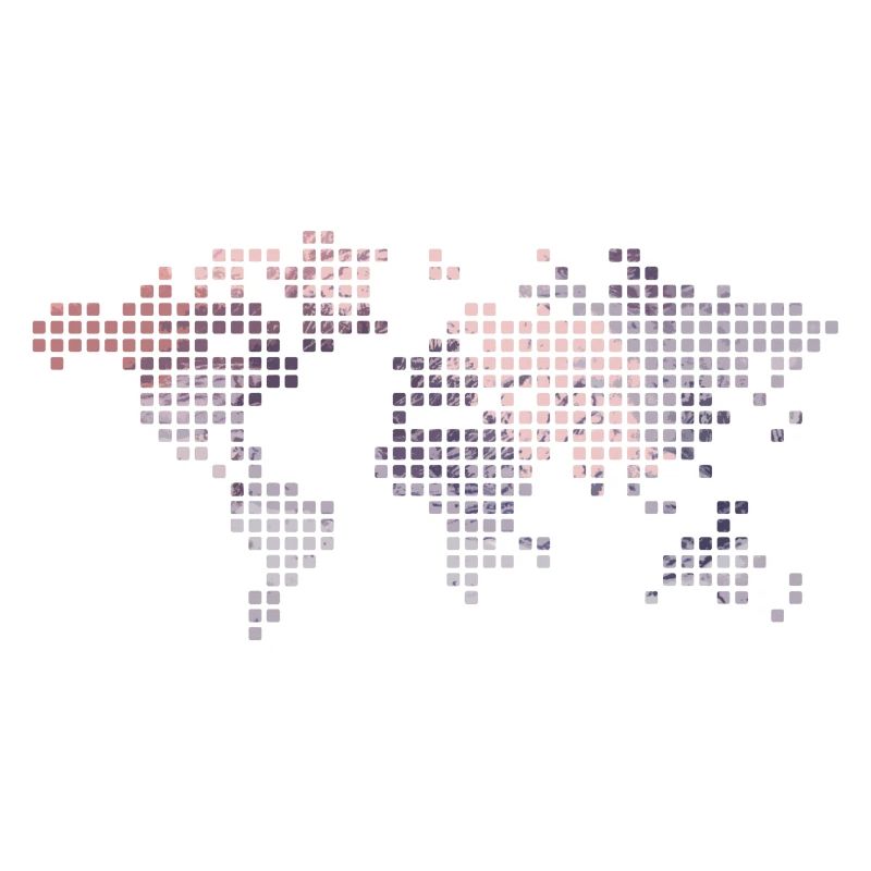 World map squares