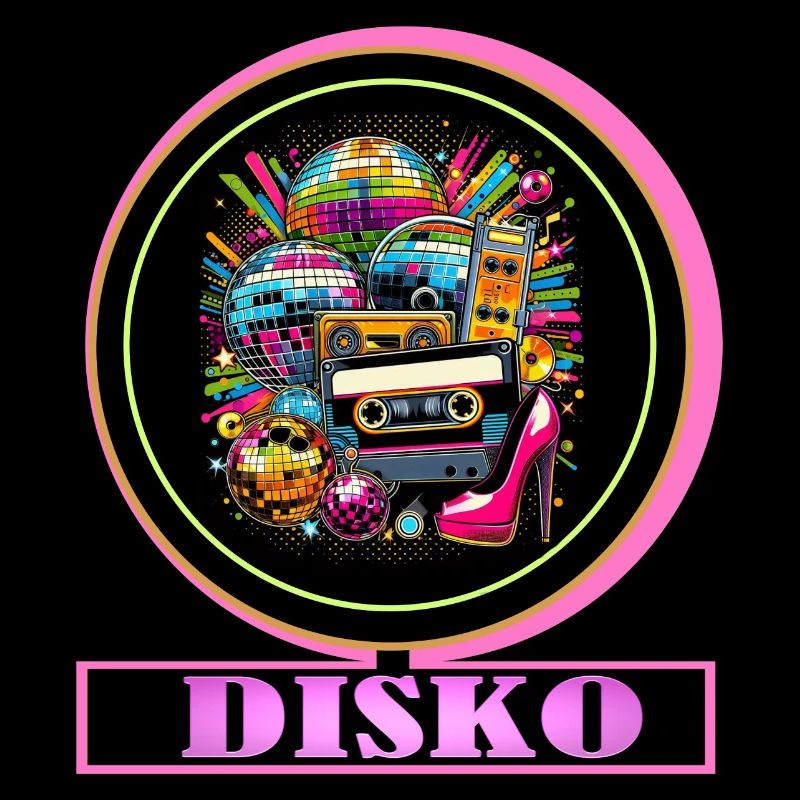 Disco Retro Cassette Neon Gloss