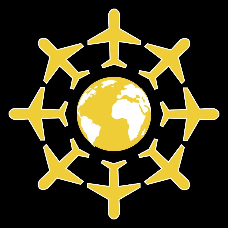 Globe avec des avions