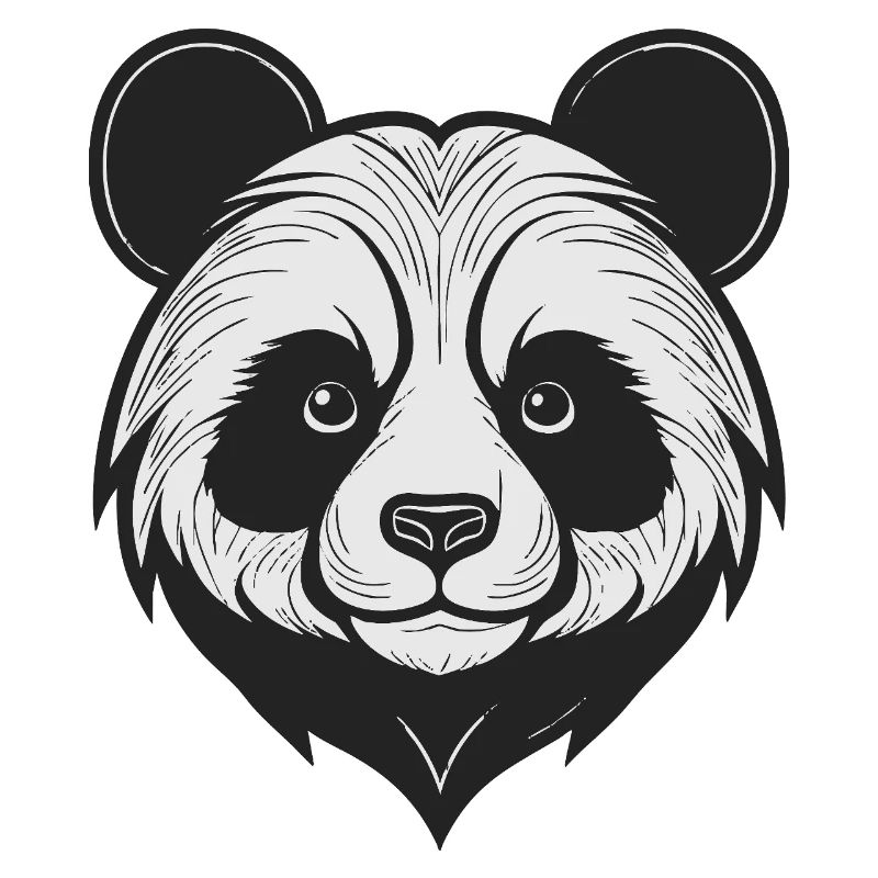 Conception de masque de panda charmant