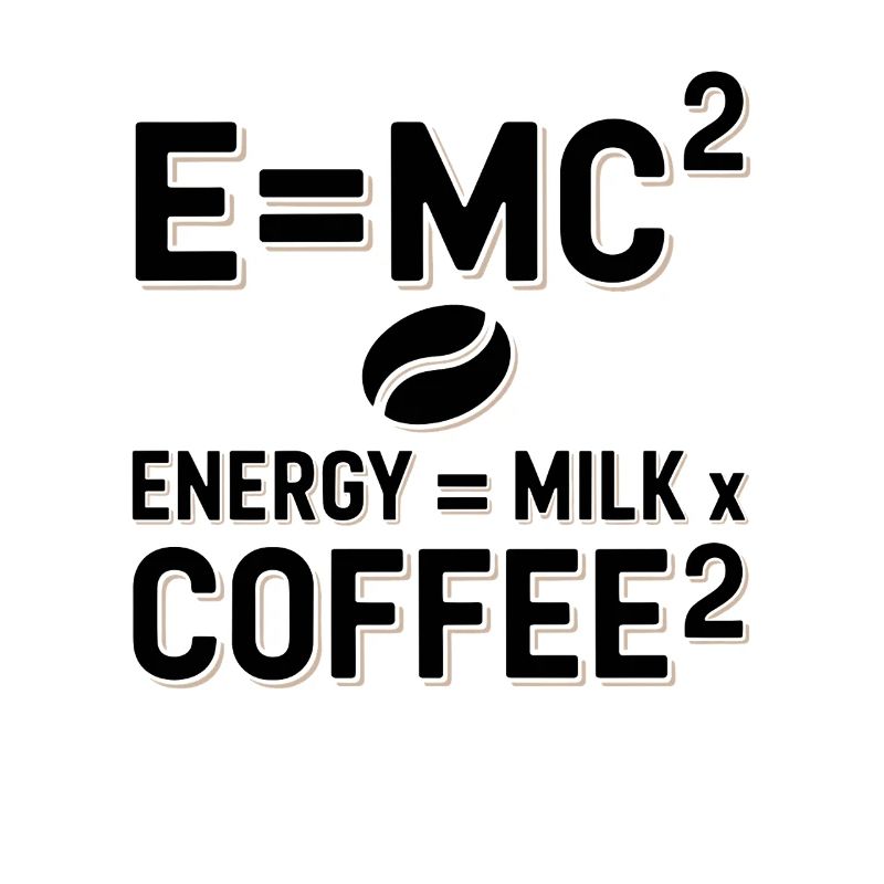 E=MC2 Physik Spruch Koffein Nerd Energie Kaffee