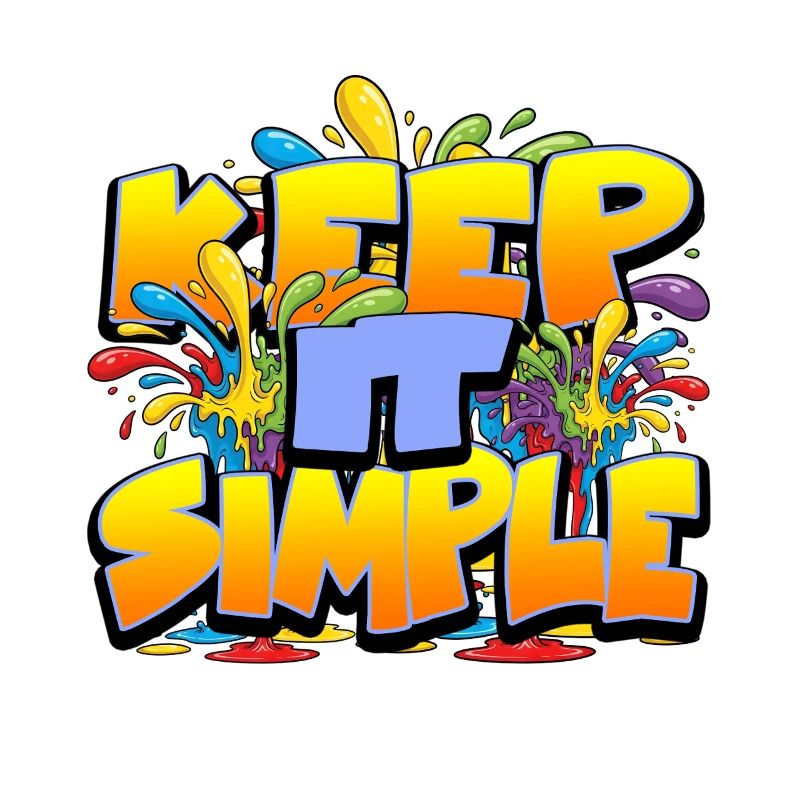 Slogan Coloré Keep It Simple