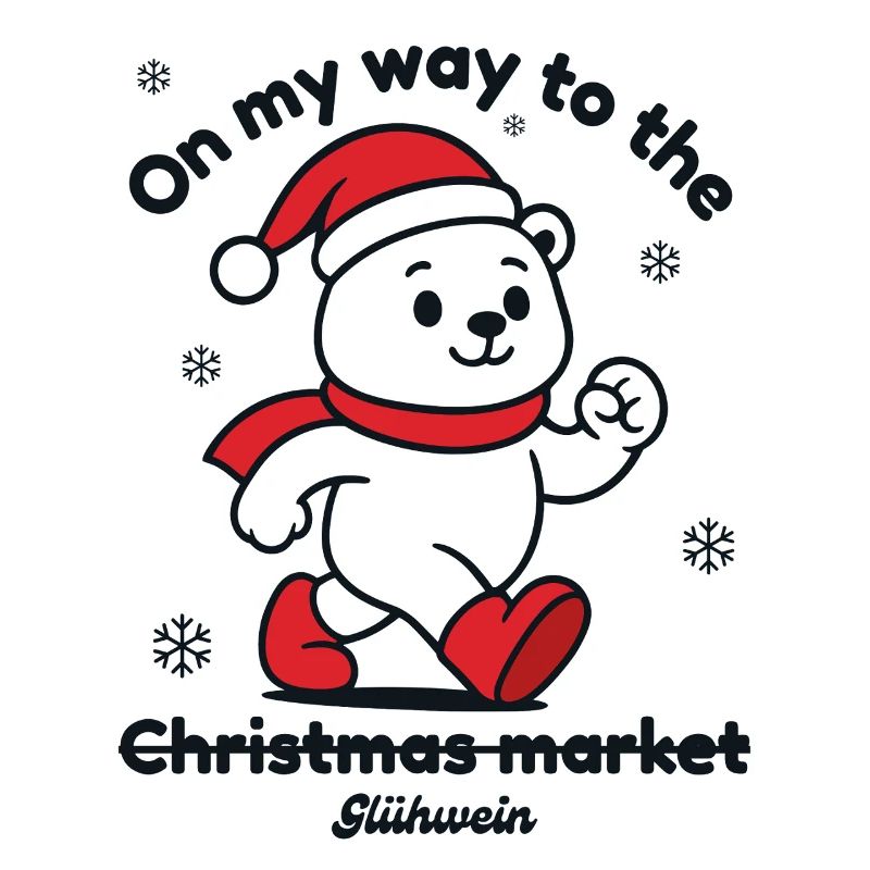 Weihnachtsmarkt - Glühwein mit Eisbär
