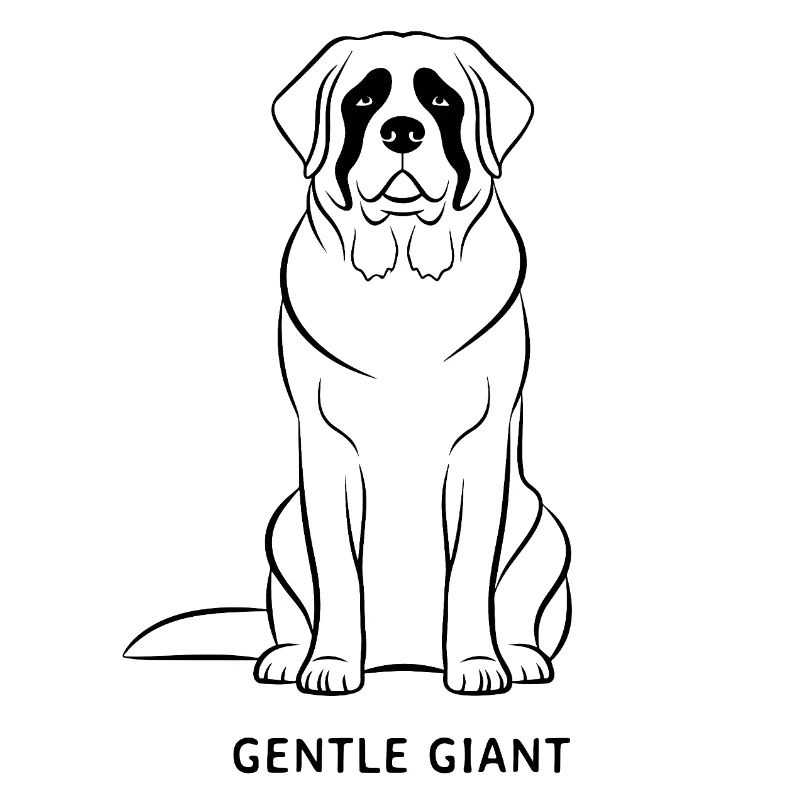 Motif Saint-Bernard Doux Géant