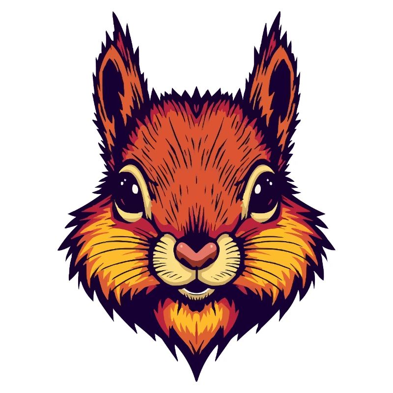 Leuchtend herbstliches Eichhörnchen 