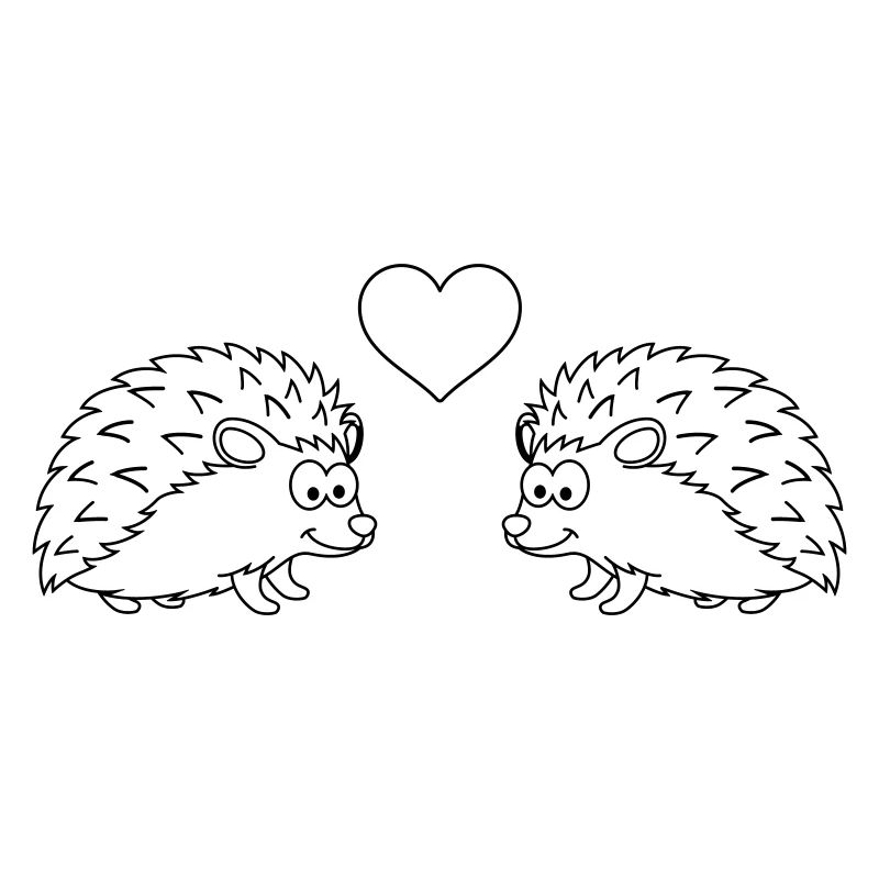 Igel Comic Paar Liebe