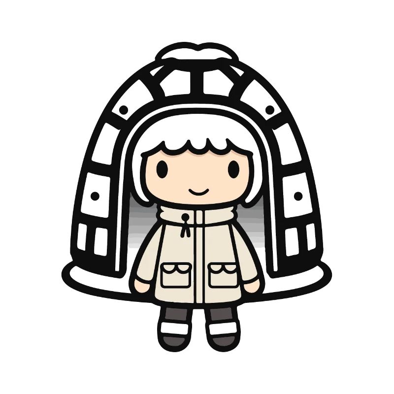 Winter Eskimo Igloo Cute