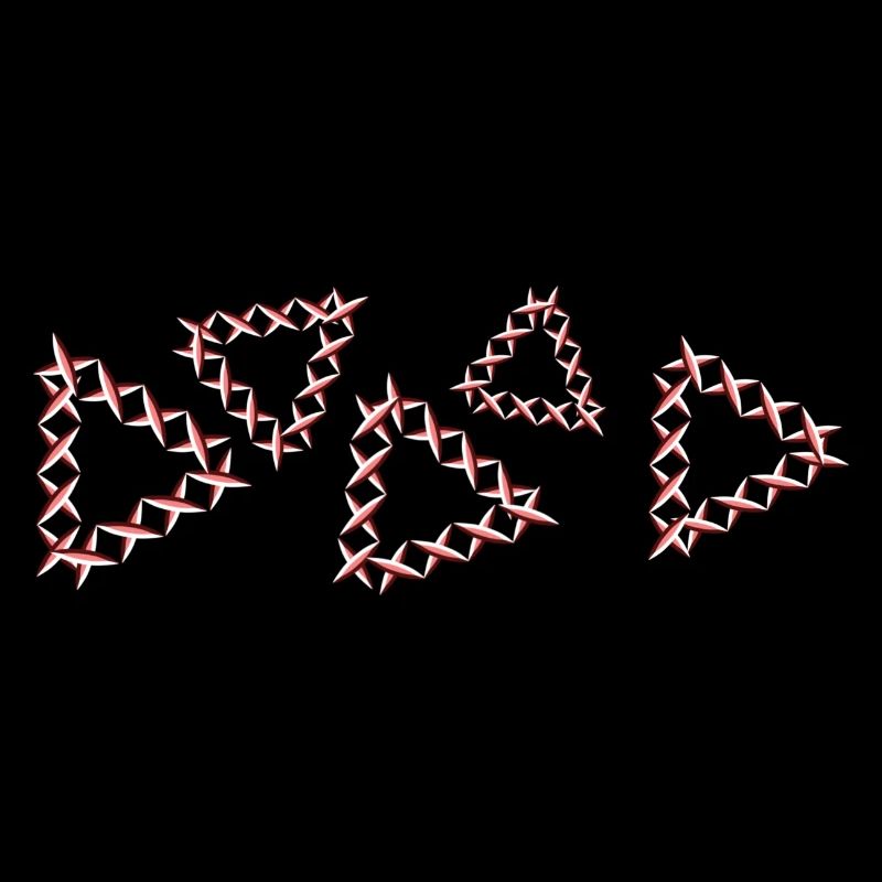 triangular shapes crosses red