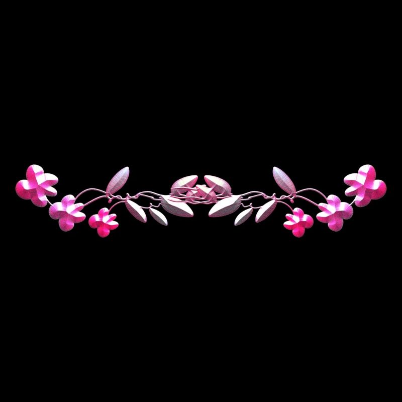 ligne fleurs rose