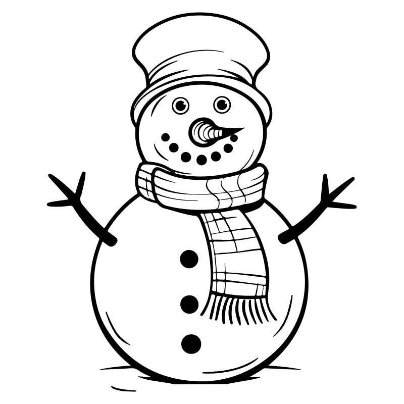 Schneemann Winter Comic