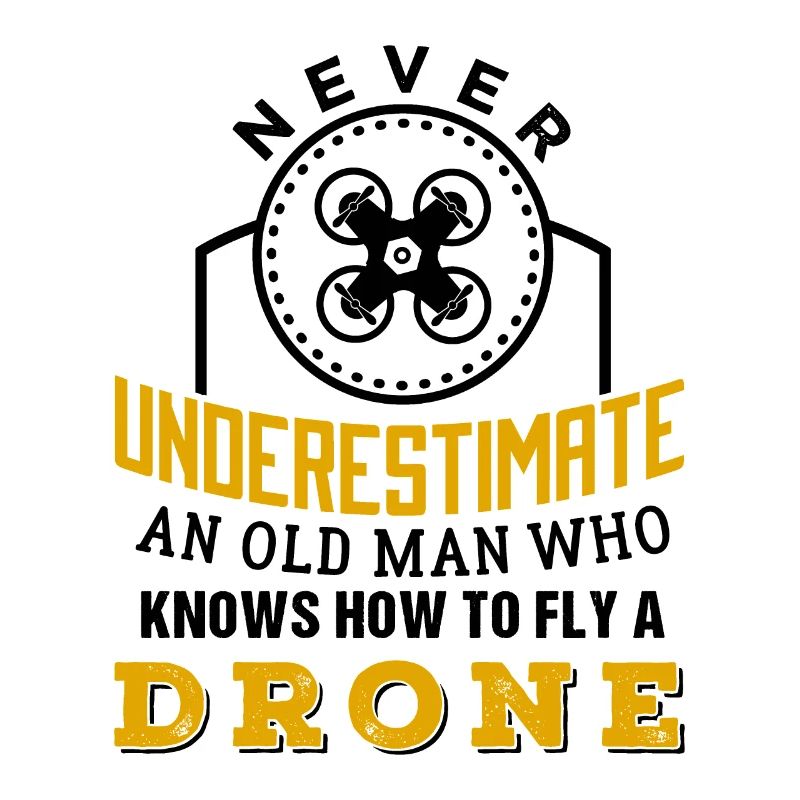 Cool Old Man Drone Pilotow T