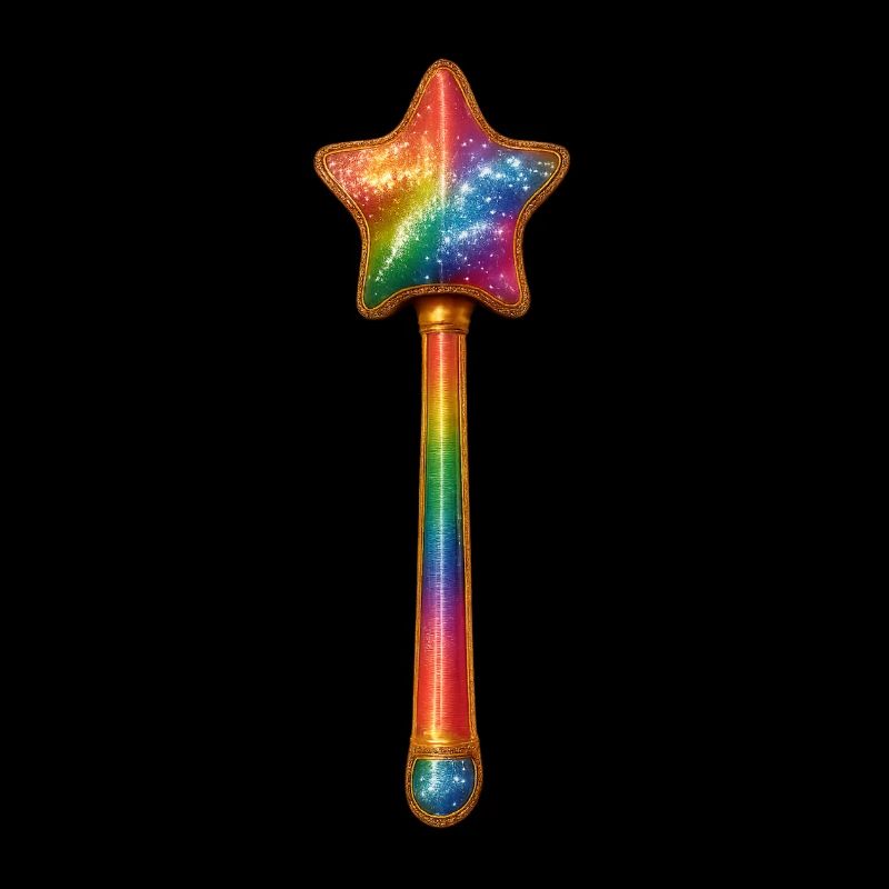 Rainbow Star Wand Design