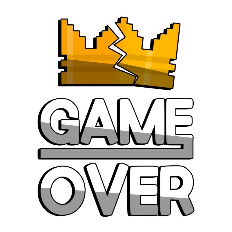 GAME OVER (Blanc) + King Crown - Jeux