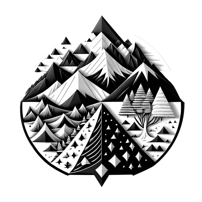 Collage Modern-Stil/ Berglandschaft