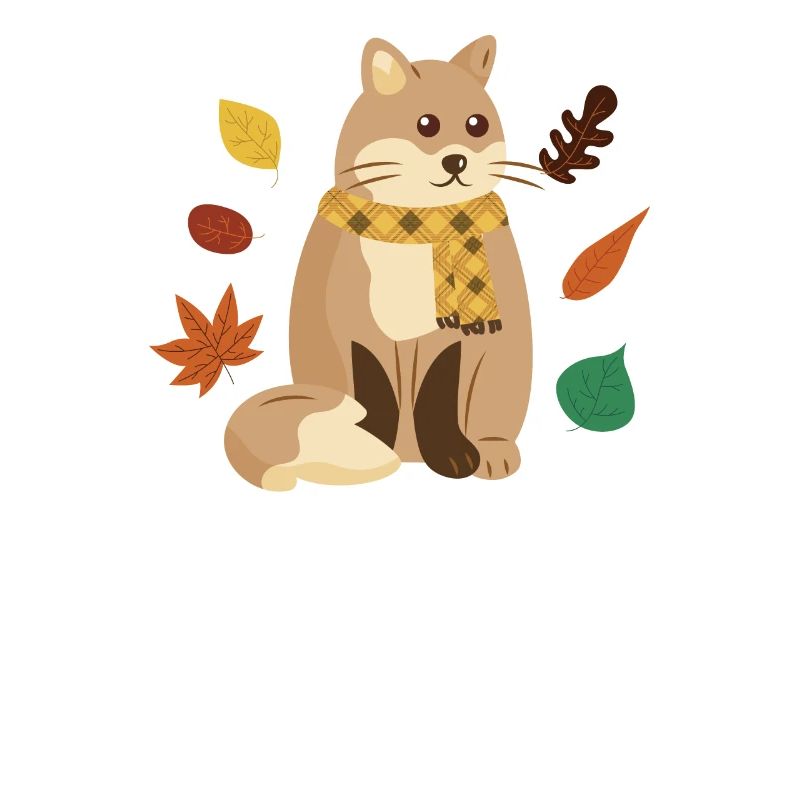 Herbst Dicke Katze Laub Cozy Geschenkidee Geschenk