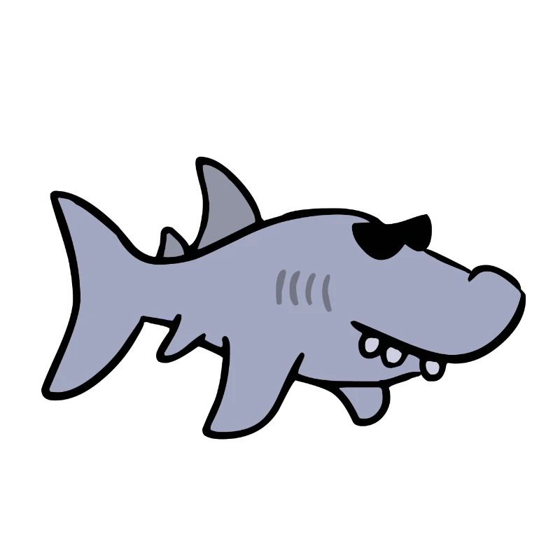 Conception animée de requin