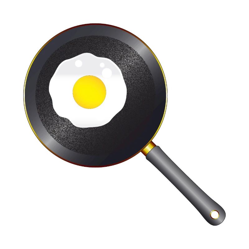 Friture d'œufs dans la poêle