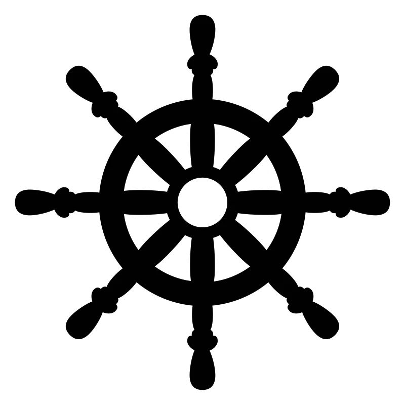 Symbole nautique vecteur bateau roue de commande Conception