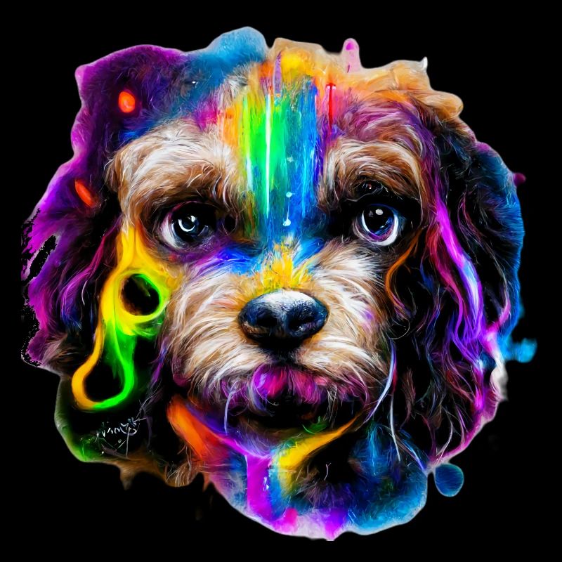 Cavapoo design en couleur