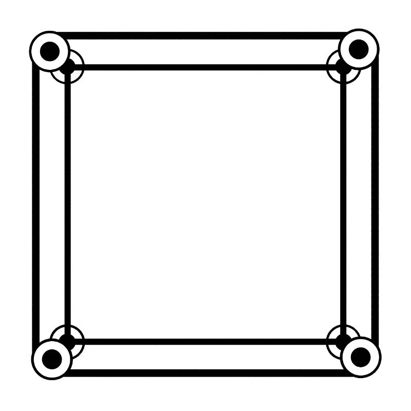 Simple square frame black