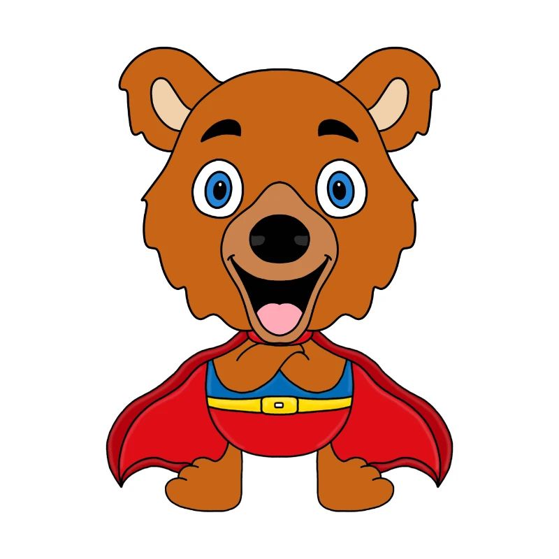 SUPERHELD - TEDDYBÄR - BÄR - TEDDY