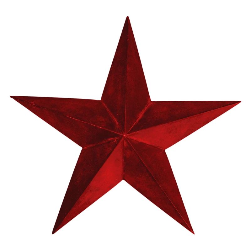 Red star dark worn old - gift idea