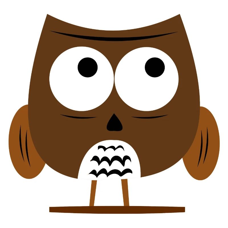 Süße Eule - Grumpy Owl - Braun