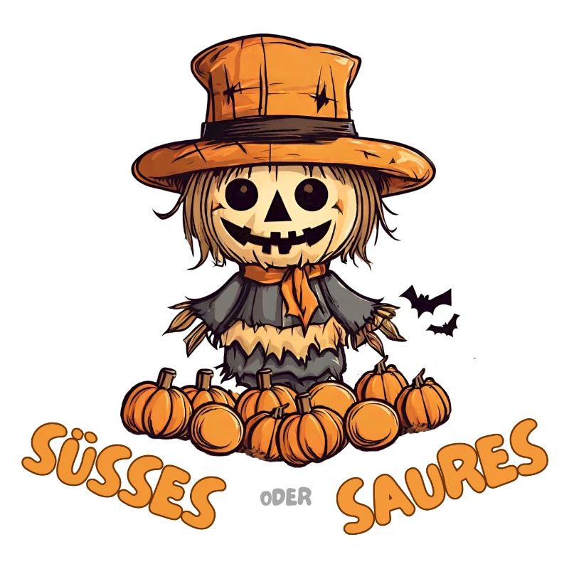 Süßes oder Saueres Halloween Vogelscheuche
