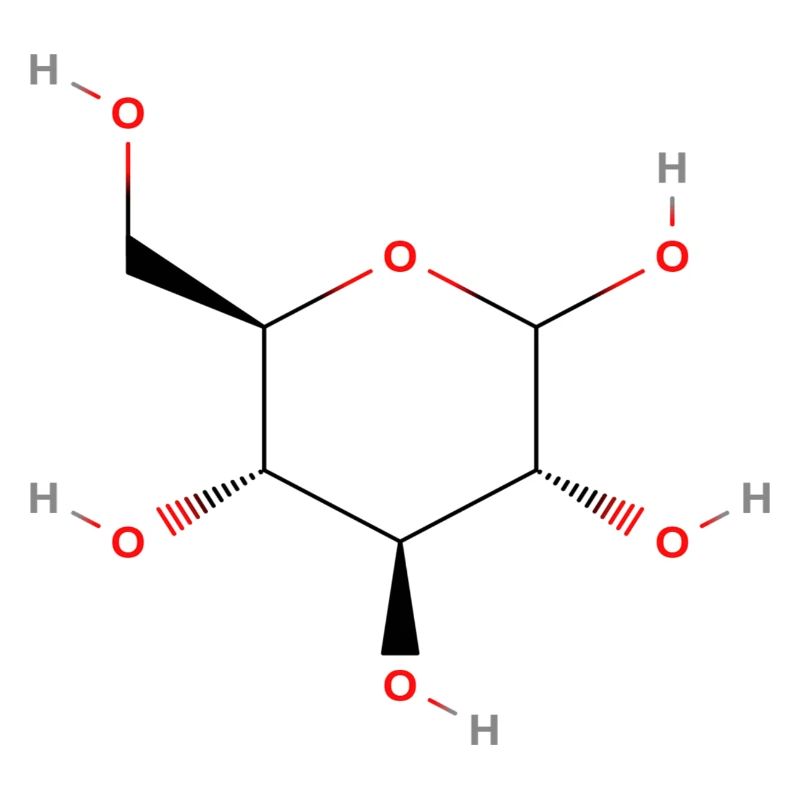 Glucose Molecule - Colored Structural Formula