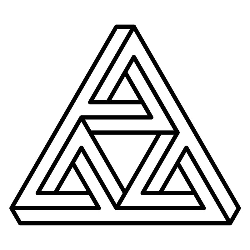impossible chiffre Hipster géométrie triangle Escher