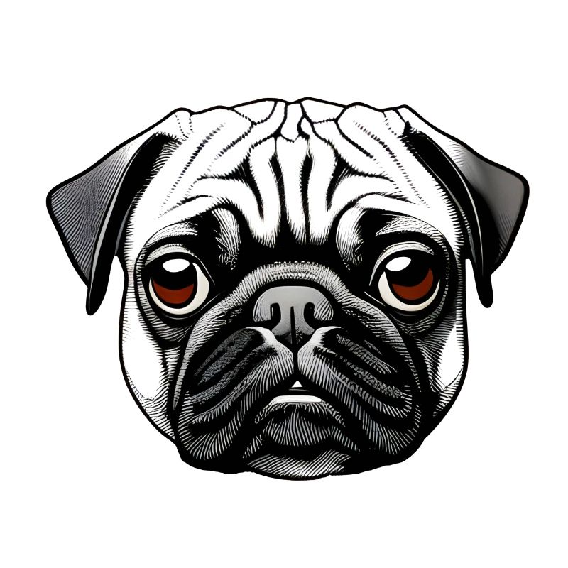 Pug Design Motif d’impression graphique