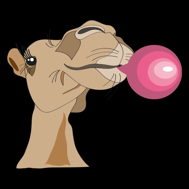 Chameau avec chewing-gum