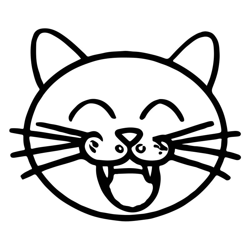 Lächelnde Katze Lustig Lachen Katze Geschenkidee