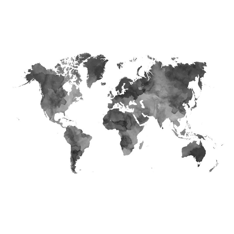 Watercolor world map