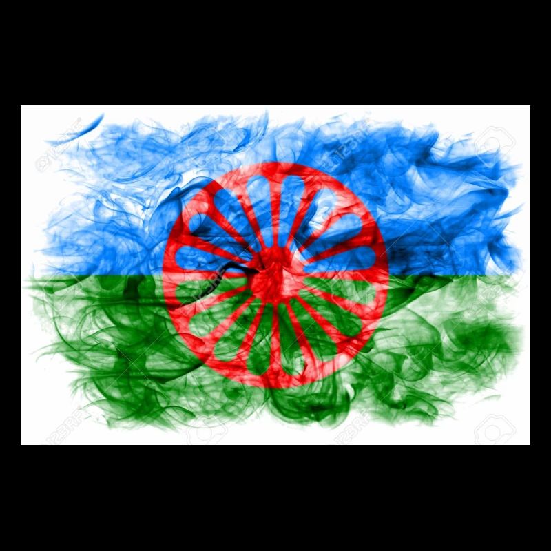 Drapeau de fumée rom Drapeau de fumée gitan