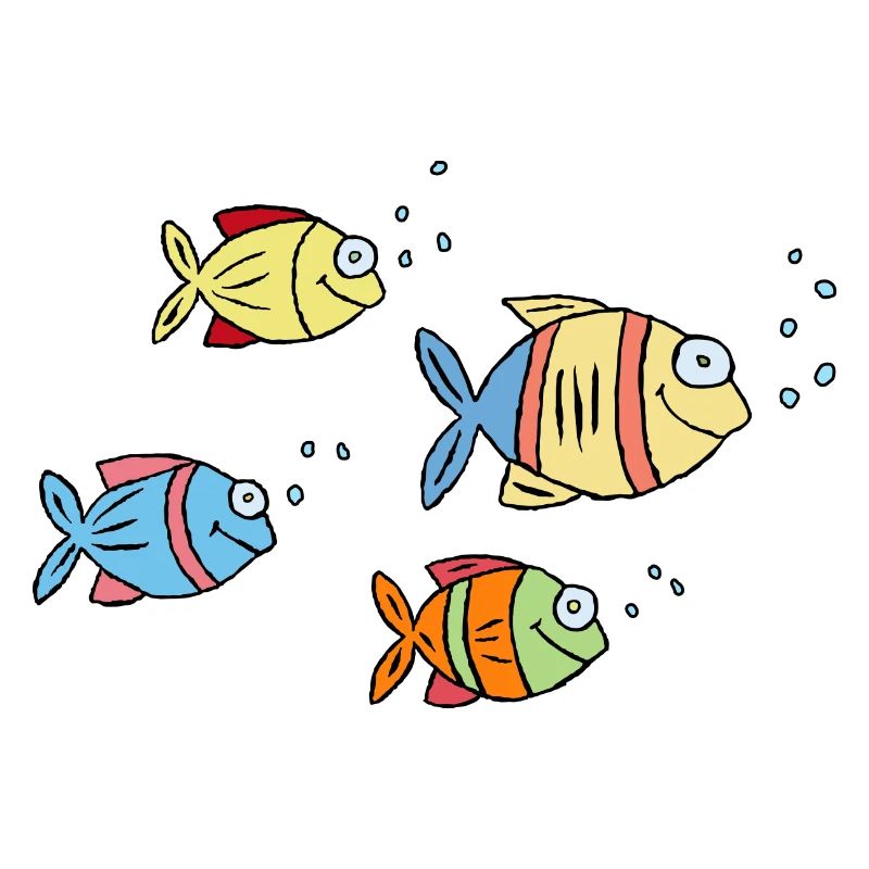 Poisson Cichlide Eau Mer Graffiti Dessin