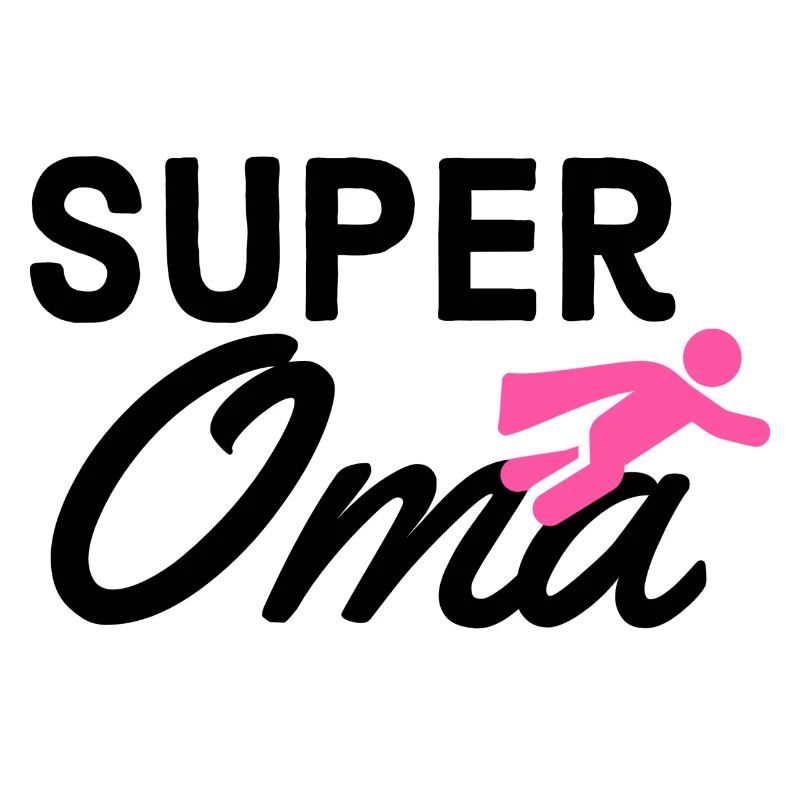 Super Oma Text mit Figur flieger Geschenkidee