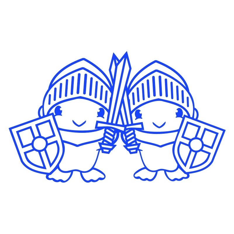 2 Ducks Knight Armor Sword Shield Helmet Fighter