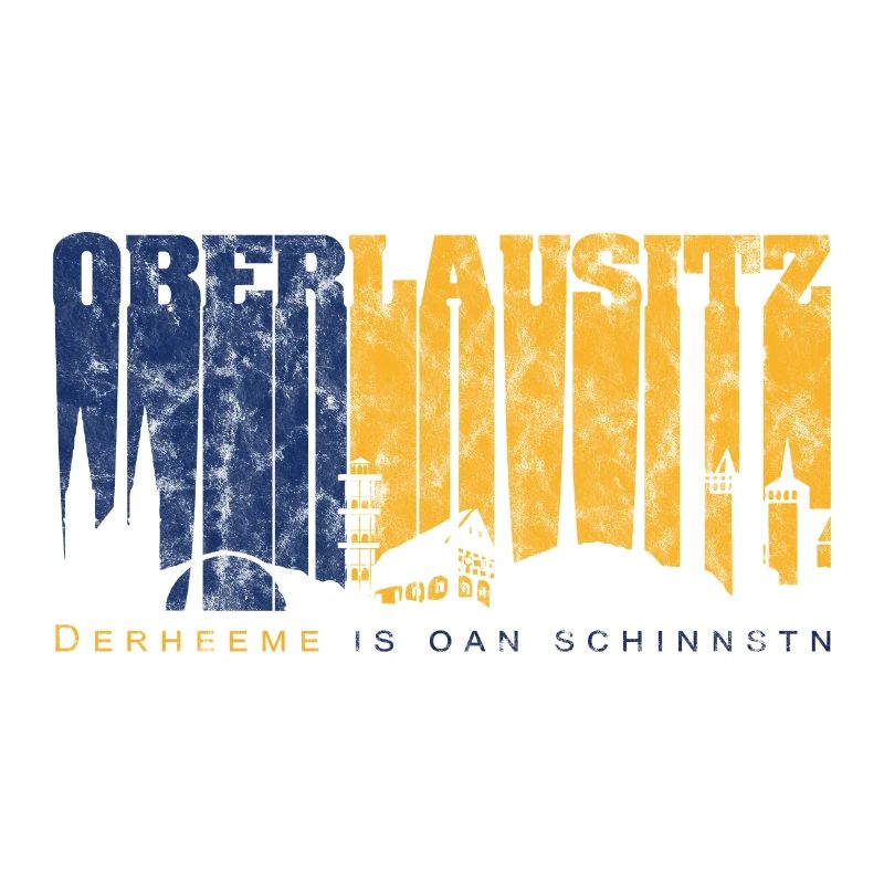 Oberlausitz Skyline - Fanartikel mit Retro Design