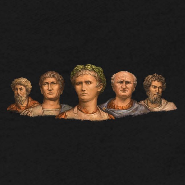 Busts of Roman emperors