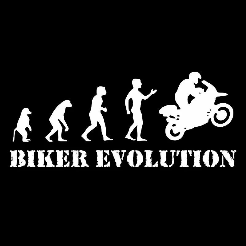 Biker Evolution Motorrad Motorradfahrer