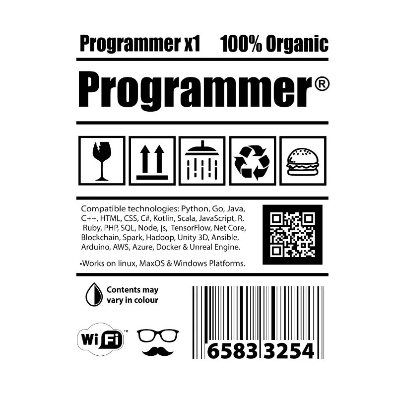 Coder programmer caffeine developer gift