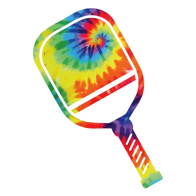 Pickleball Paddle Tie Dye Retro