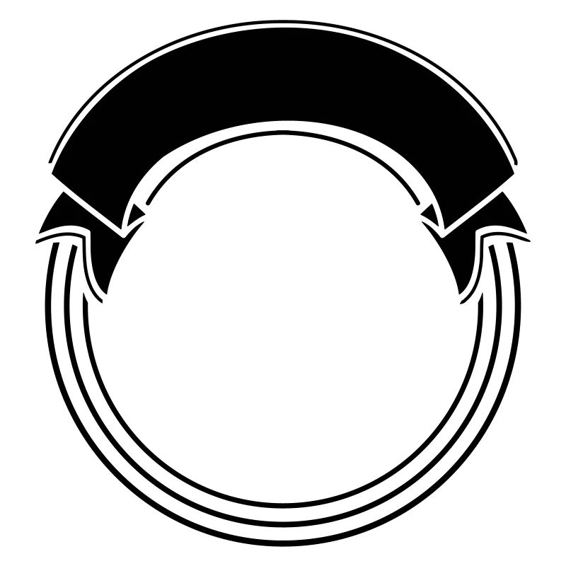 Banner Circle Arch Wreath Frame Photo Frame Template